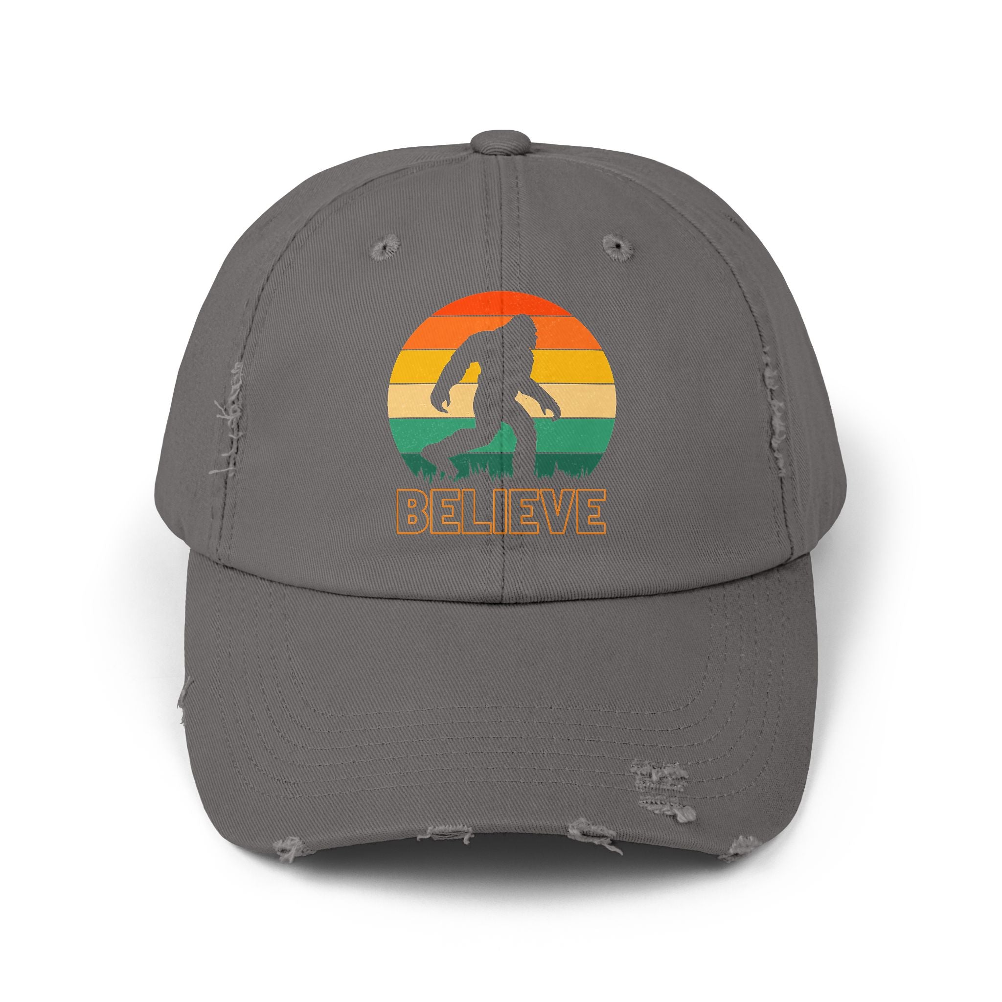 Bigfoot "Believe” Hat – Distressed Cap for Sasquatch, Yeti & Cryptid Lovers