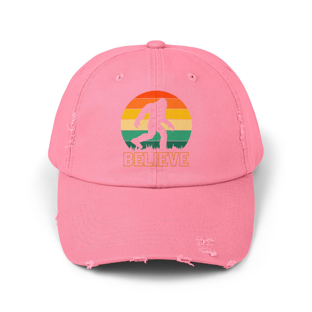 Bigfoot "Believe” Hat – Distressed Cap for Sasquatch, Yeti & Cryptid Lovers