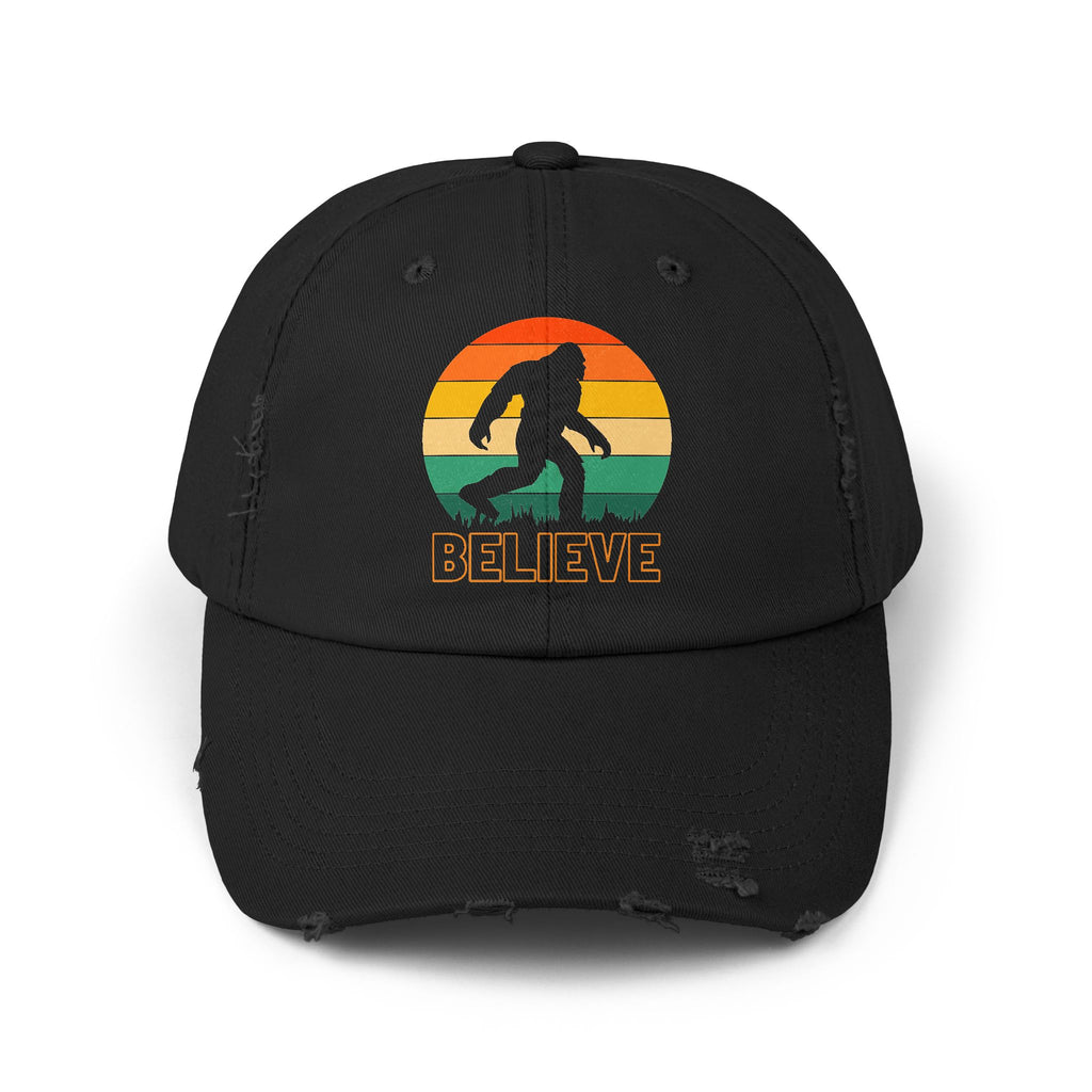 Bigfoot "Believe” Hat – Distressed Cap for Sasquatch, Yeti & Cryptid Lovers