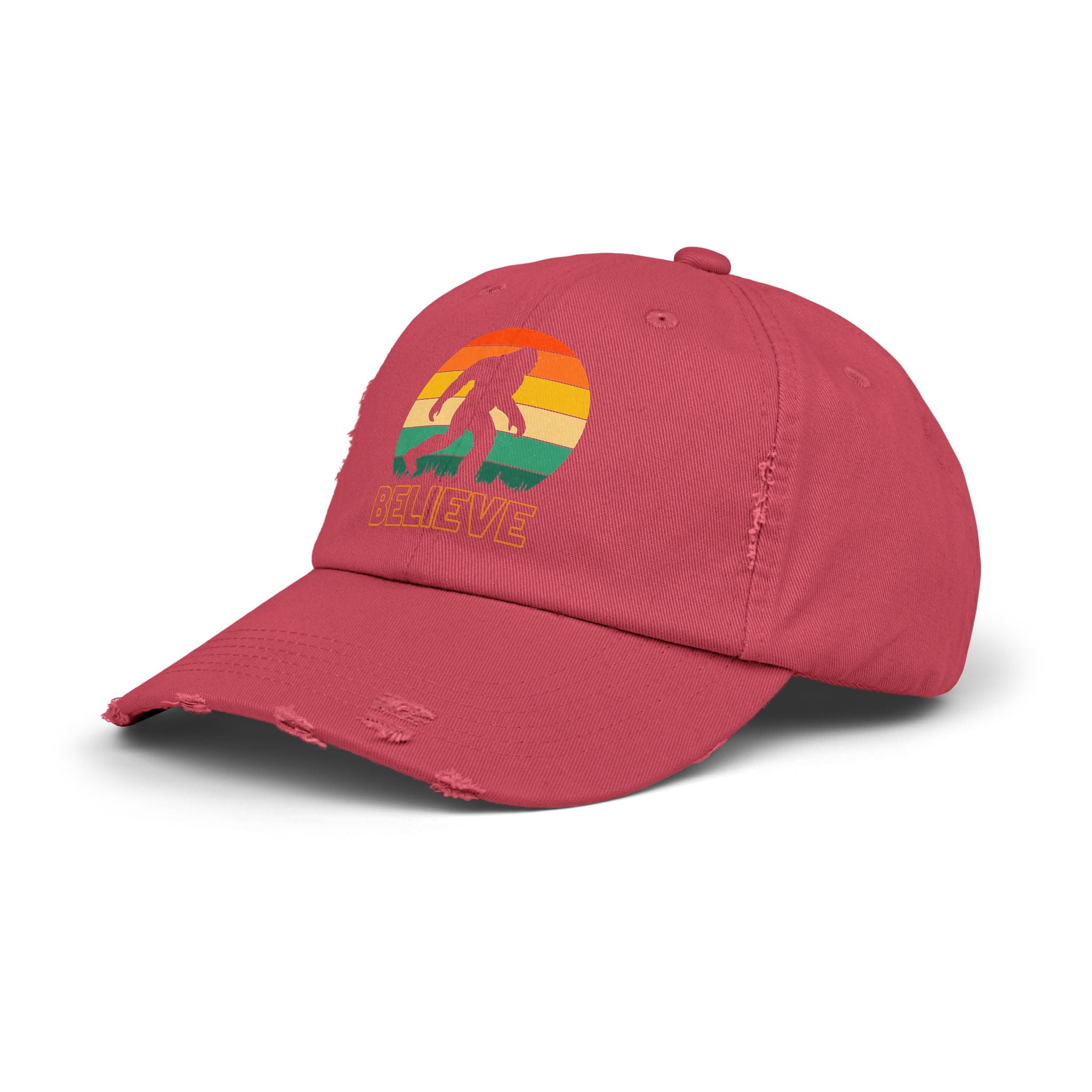 Bigfoot "Believe” Hat – Distressed Cap for Sasquatch, Yeti & Cryptid Lovers