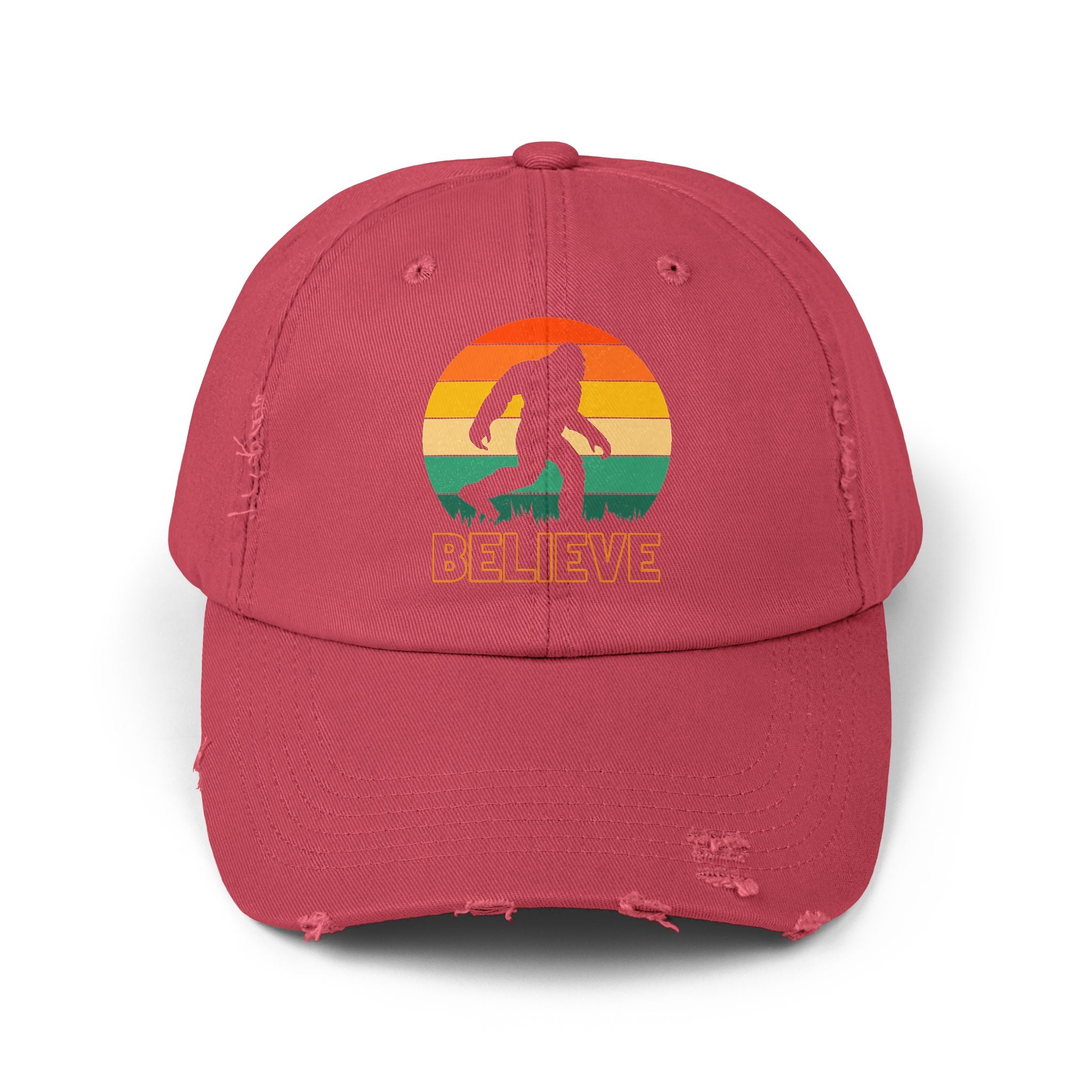 Bigfoot "Believe” Hat – Distressed Cap for Sasquatch, Yeti & Cryptid Lovers