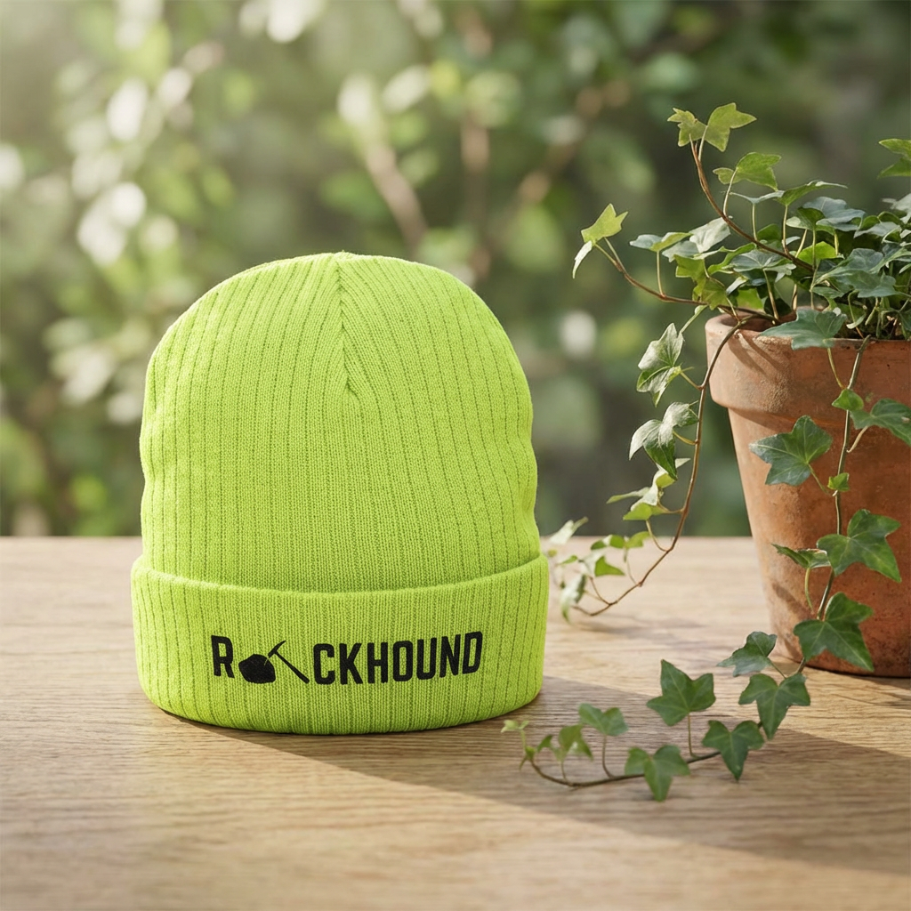 Rockhound Beanie – Embroidered Knit Hat for Crystal Lovers & Geology Enthusiasts