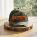 Bigfoot Camo Trucker Hat – Embroidered Sasquatch Cap for Outdoor & Cryptid Fans