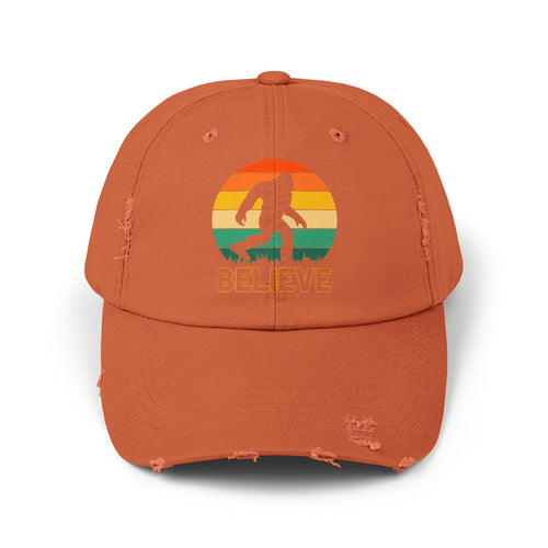 Bigfoot "Believe” Hat – Distressed Cap for Sasquatch, Yeti & Cryptid Lovers