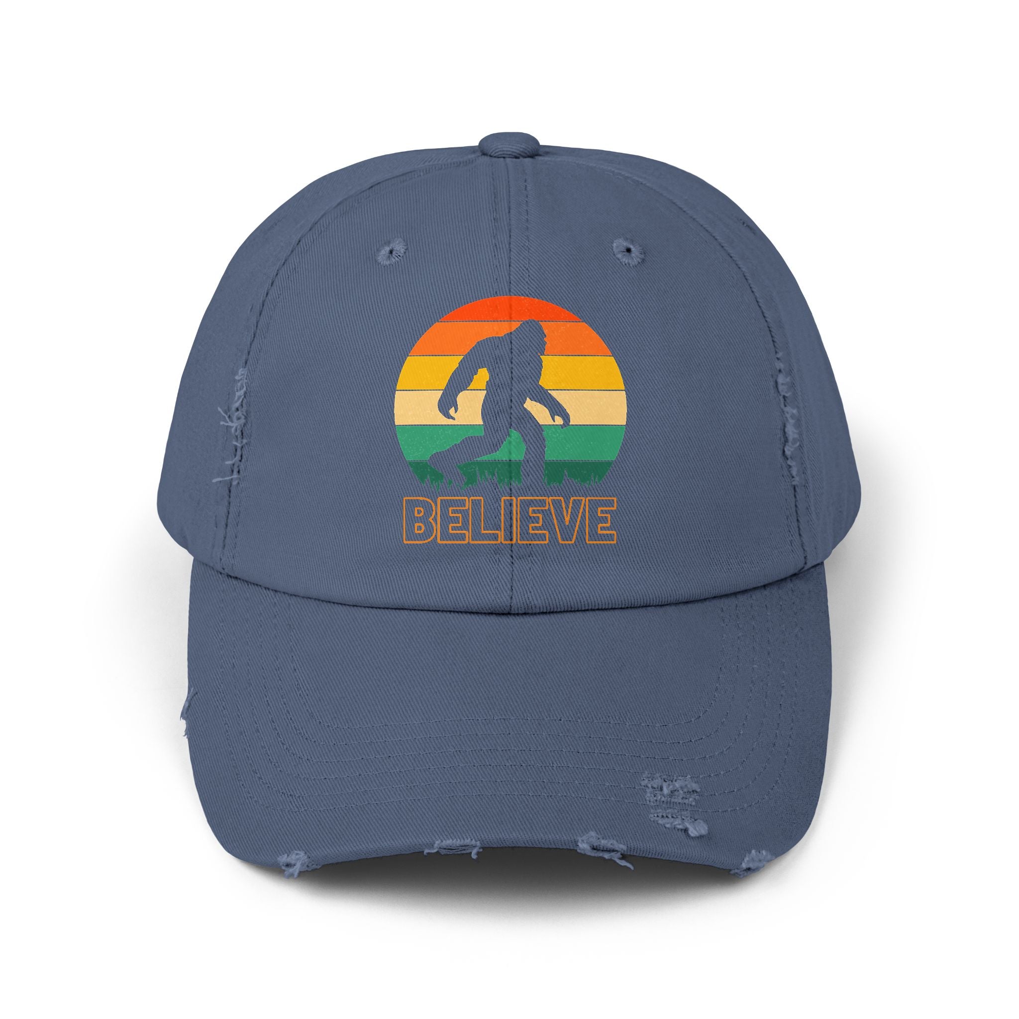 Bigfoot "Believe” Hat – Distressed Cap for Sasquatch, Yeti & Cryptid Lovers