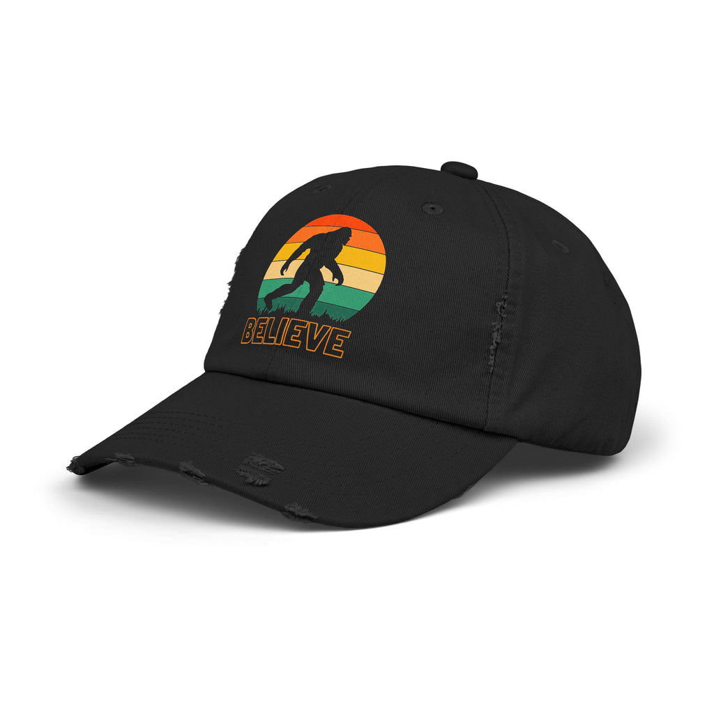 Bigfoot "Believe” Hat – Distressed Cap for Sasquatch, Yeti & Cryptid Lovers