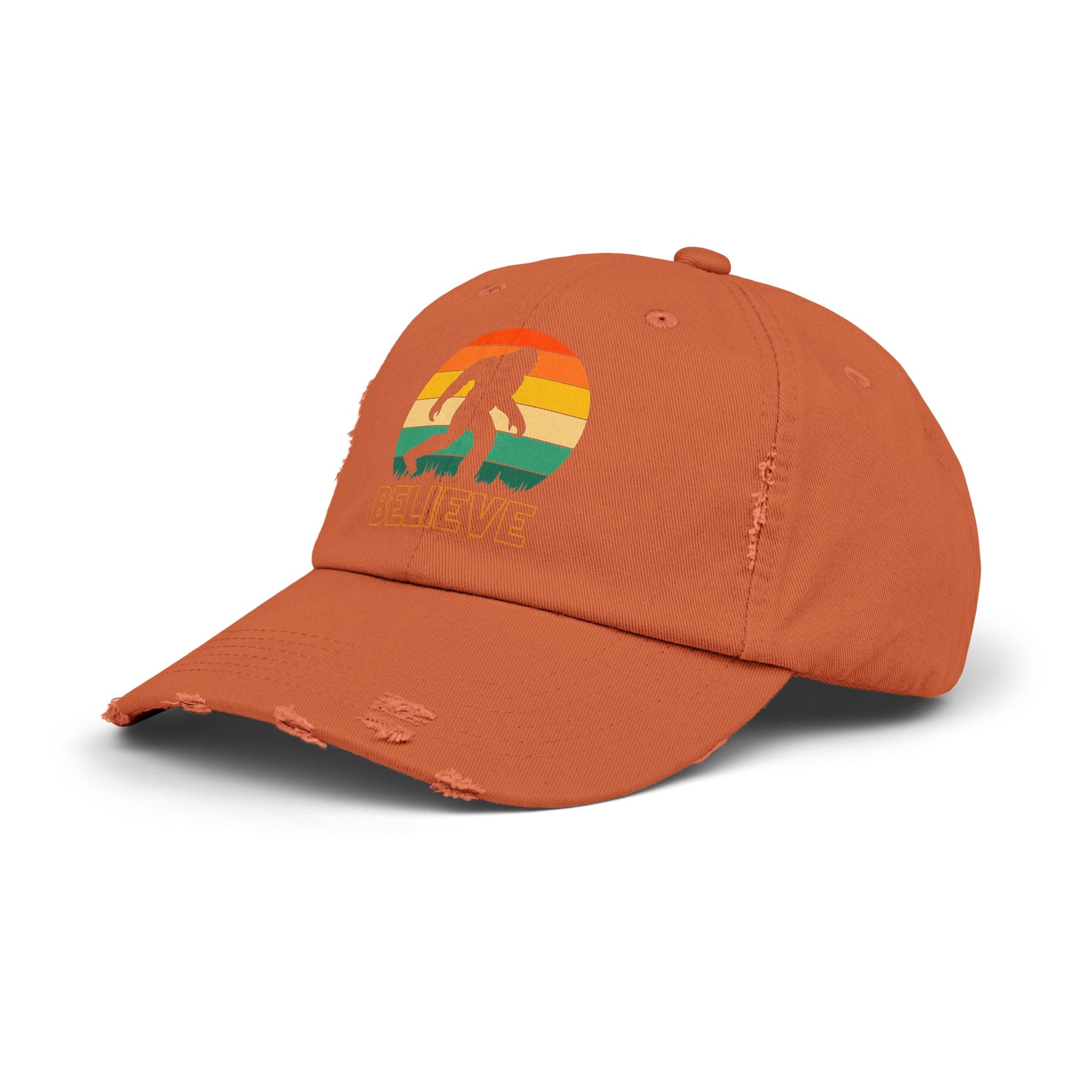 Bigfoot "Believe” Hat – Distressed Cap for Sasquatch, Yeti & Cryptid Lovers