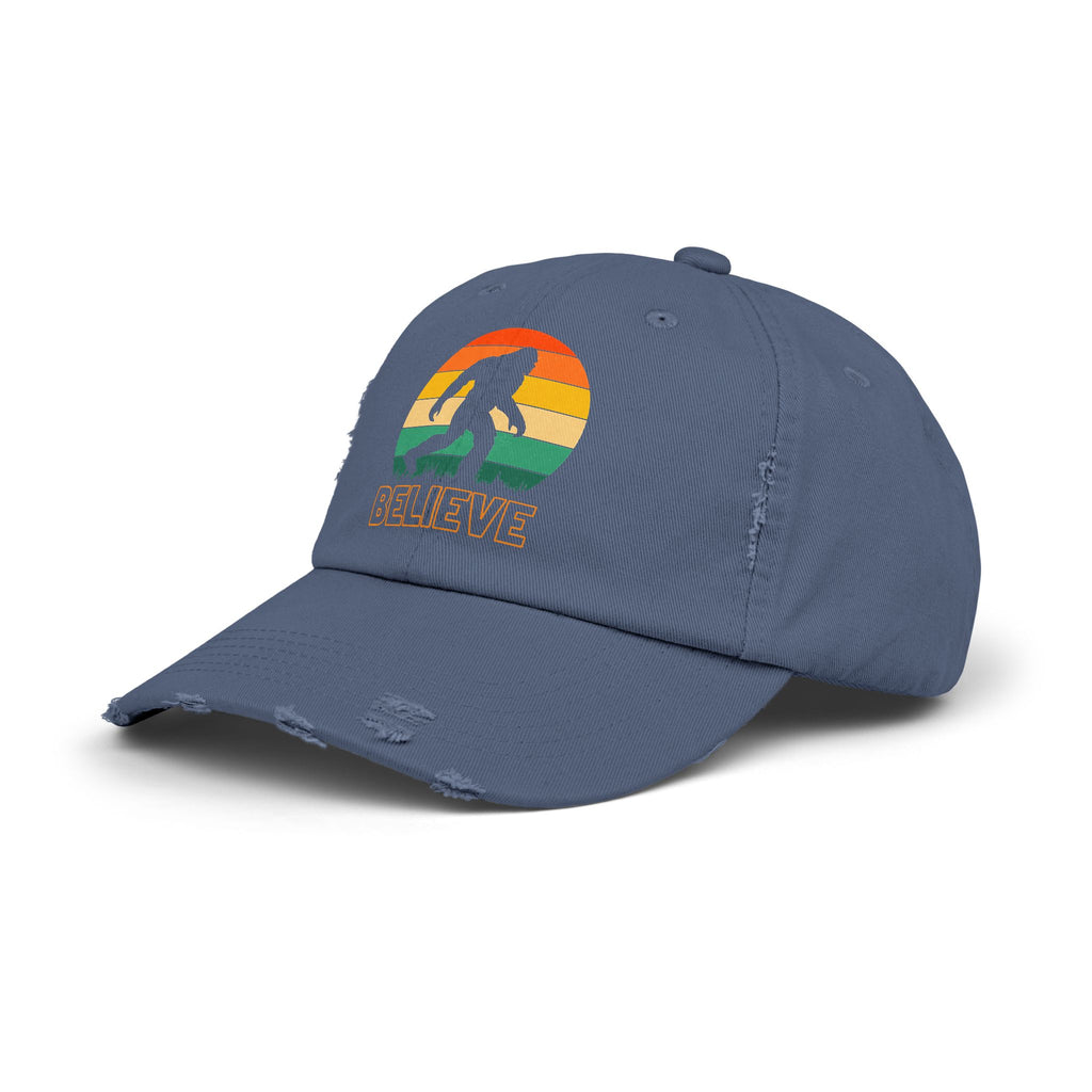 Bigfoot "Believe” Hat – Distressed Cap for Sasquatch, Yeti & Cryptid Lovers